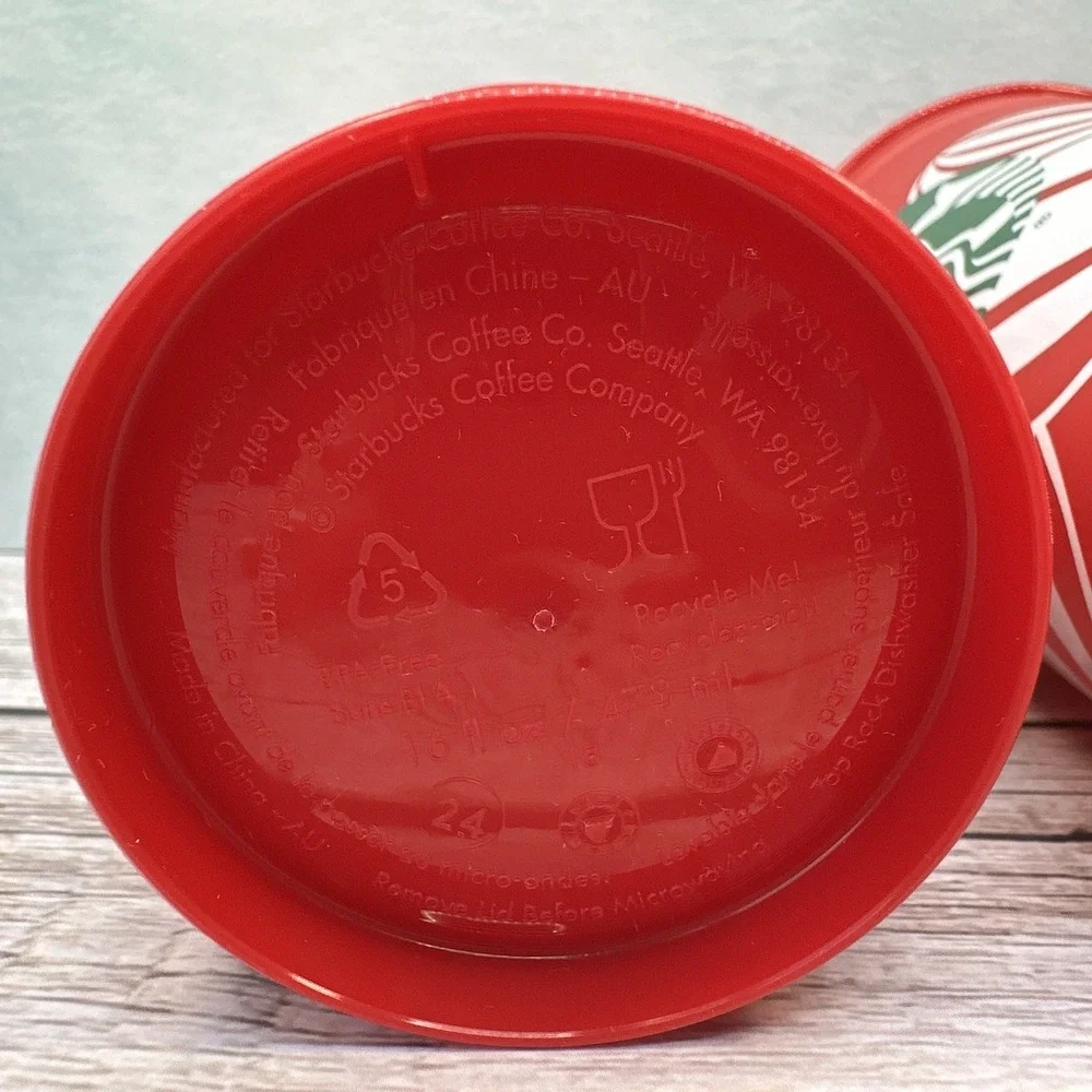 Lot‎ of 2 Starbucks Holiday Red Cup Day (16 oz) Reusable Hot Cup (No Lids)